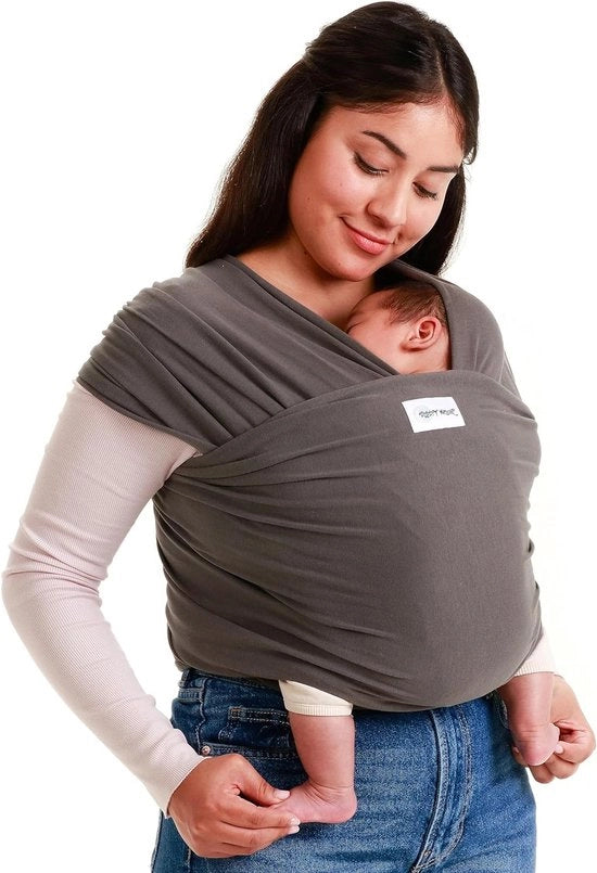 Borsa per neonati in tessuto di cotone, grigio scuro, per bambini fino a 15,9 kg