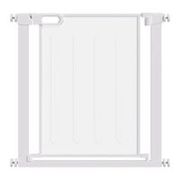 Cancellino per Cani Regolabile 75-82x76 cm con Chiusura Automatica in Acciaio e ABS Bianco