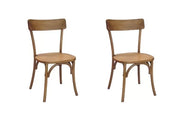 Set 2 sedie design in legno naturale 44x42x86 - Mobili 2G