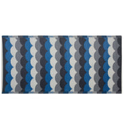 Tappeto da esterno Mat Blu Sintetico 90 x 180 cm Scala Motivo Geometrico Ecologico Moderno Minimalista