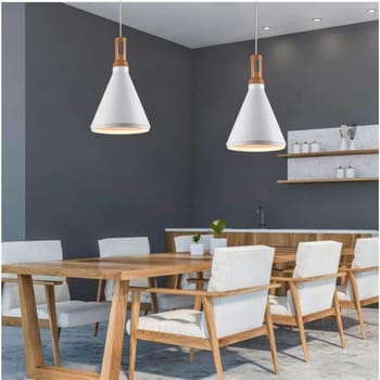 Lampadario a Sospensione Stile Minimal Attacco E27 Cucina Soggiorno bianco