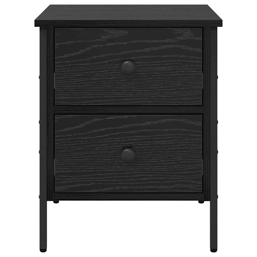Comodino con cassetto Rovere nero 40 x 42 x 50 cm 871248