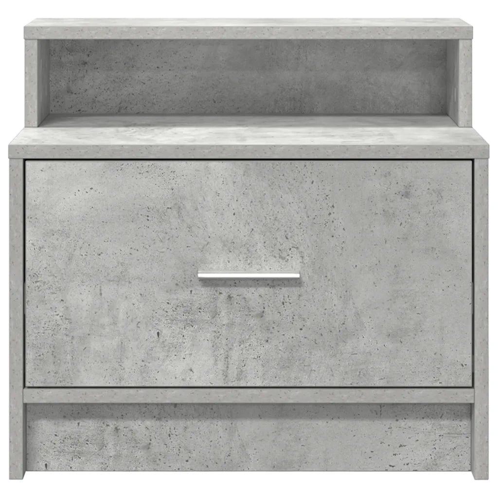Comodino con Cassetto Grigio Cemento 51x31x47 cm 858674