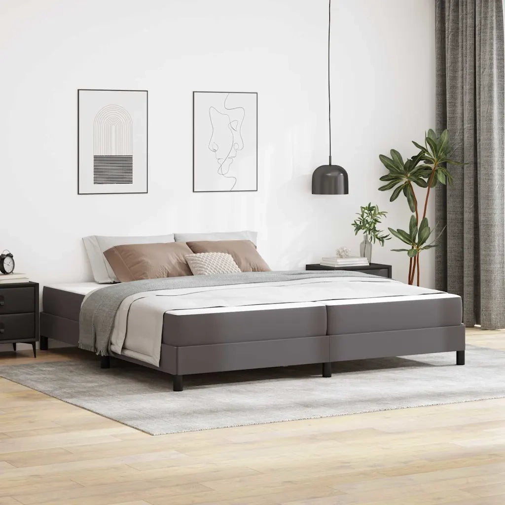 Struttura del letto con materasso Grigio 200 x 200 cm Tessuto 3398651