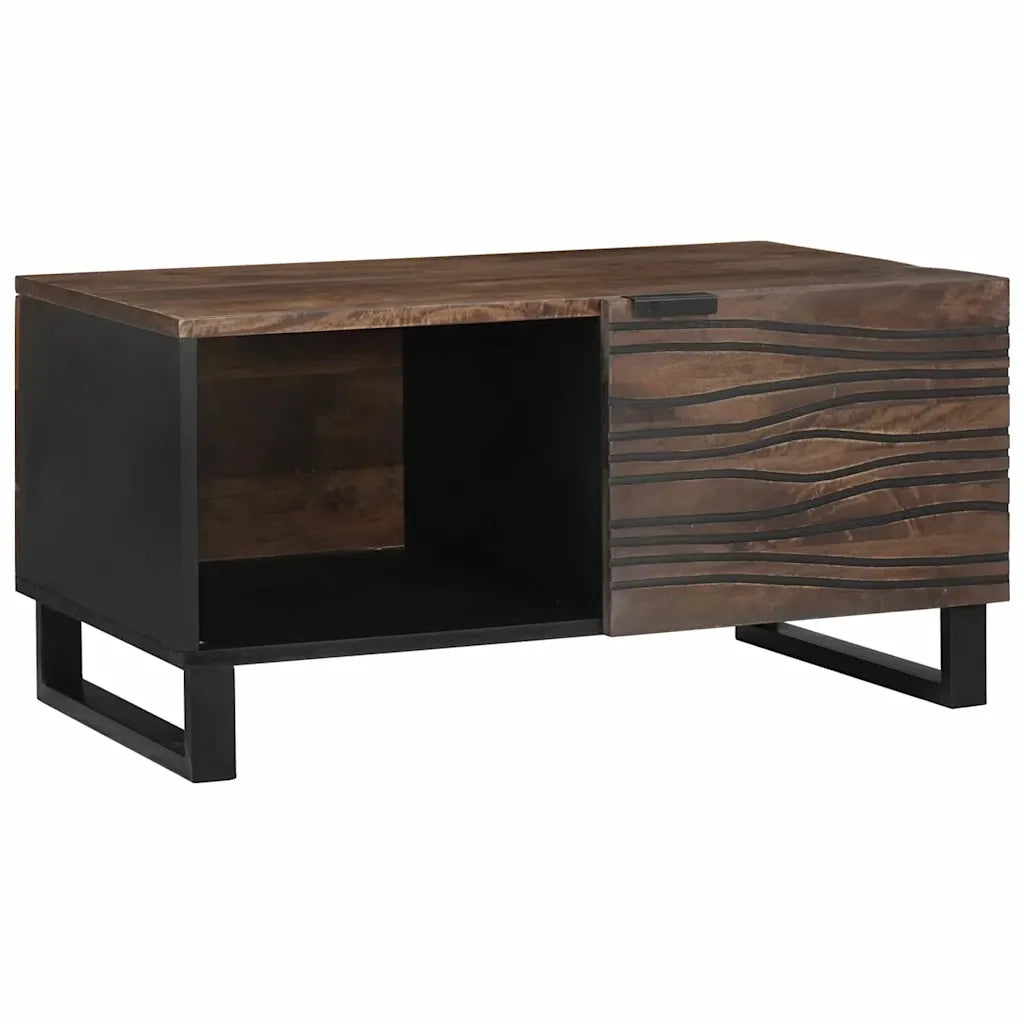 Tavolino da salotto Marrone e Nero 80 x 50 x 40 cm 4018012