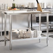 Tavolo da Lavoro da Cucina 110x55x85 cm in Acciaio Inossidabile 376465