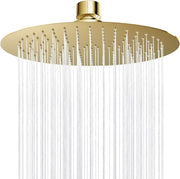 Douchekop 12 pollici (30 cm), testa di doccia in acciaio inox con spruzzatori anti-calcare, 30 cm, grande doccia a pioggia rotonda, 144 spruzzatori.
