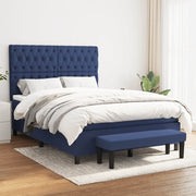 Giroletto a Molle con Materasso Blu 140x200 cm in Tessuto cod mxl 62468