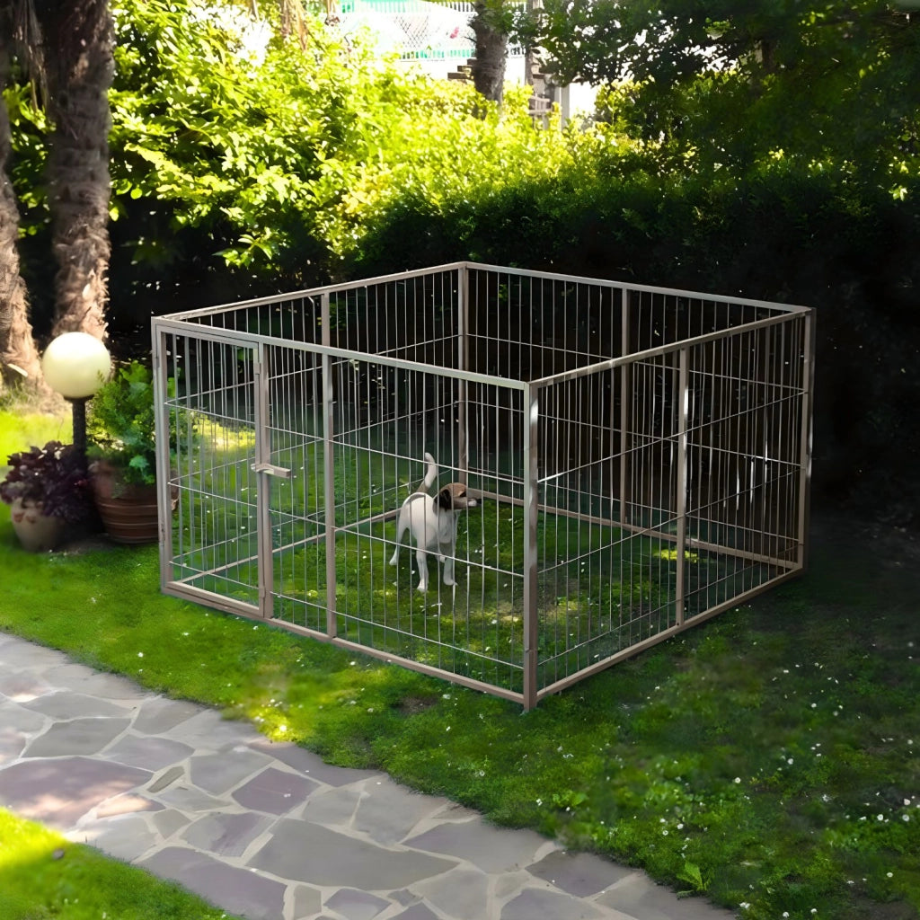 Box per cuccioli in rete con zincatura a caldo dimensioni 200x200xaltezza 120 cm