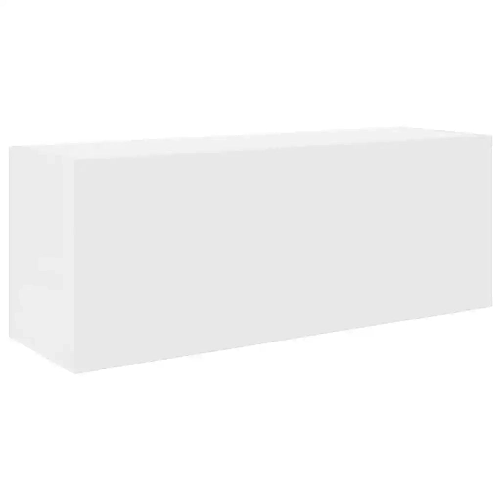 Mobile da Bagno a Parete Bianco 80x25x30cm in Legno Multistrato 860076