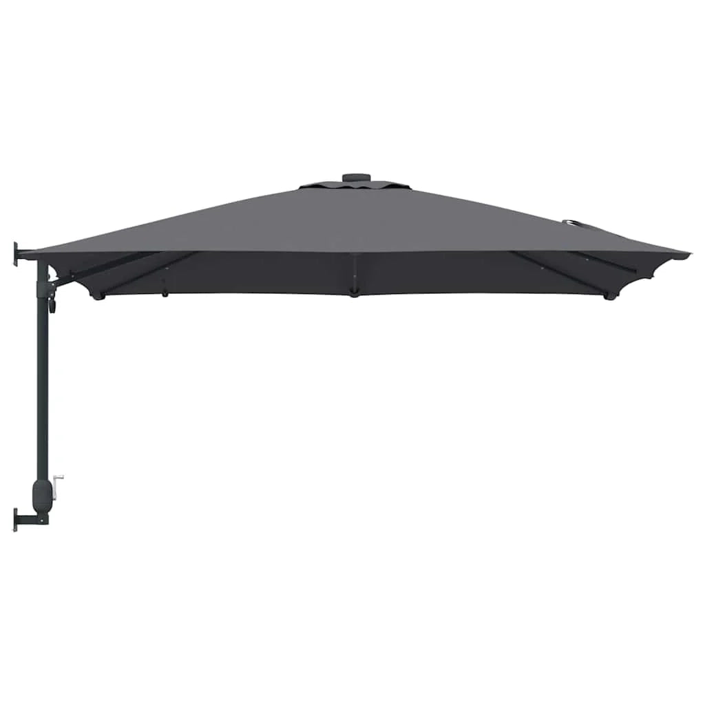 Ombrellone da giardino a sbalzo inclinabile 248,5 x 247,5 x 160 cm con elegante illuminazione a LED in poliestere antracite 02_0058652