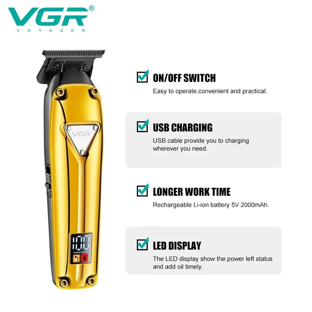 Trade Shop - Vgr V-912 Trimmer Barber Rasoio Professionale Regolabarba Precisione -