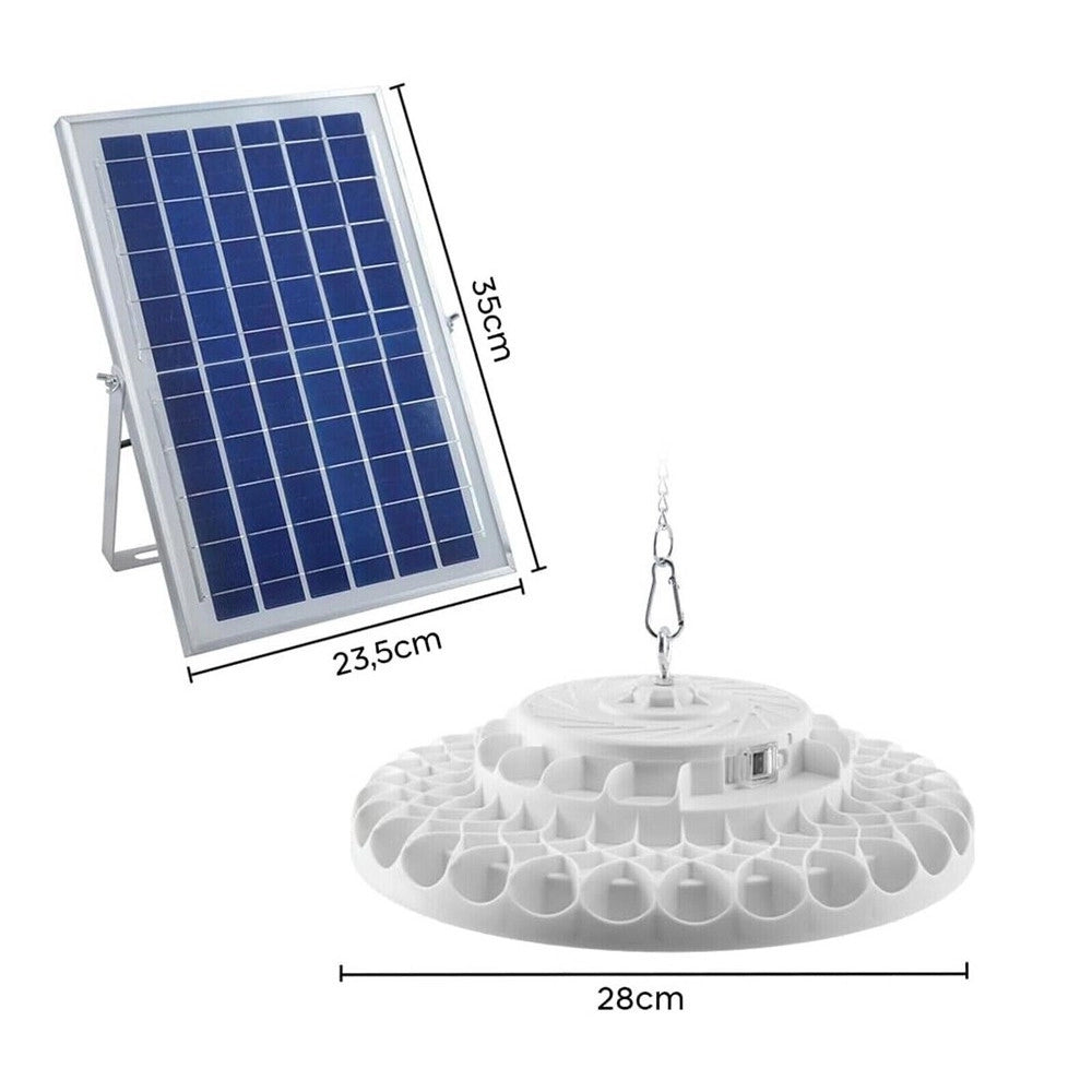 Trade Shop - Faro Led Pannello Solare Plafoniera Lampada 200w A Sospensione 156led Lampadario -