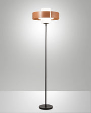Lampada da terra Loto 170cm in Metallo e Vetro Soffiato, Colore Mattone, Attacco E27 40W, Design Elegante con Variatore - Loto