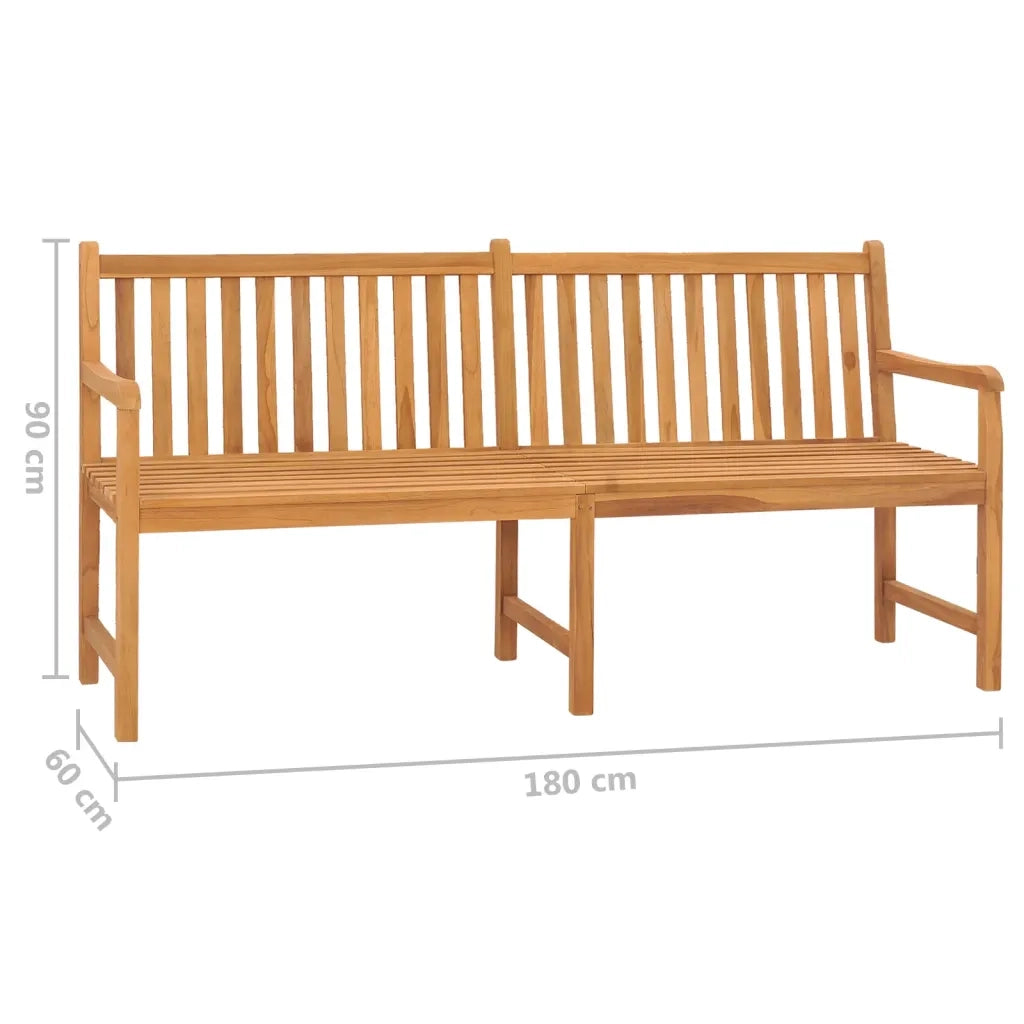 Panchina da Giardino 180 cm in Legno Massello di Teak 316632