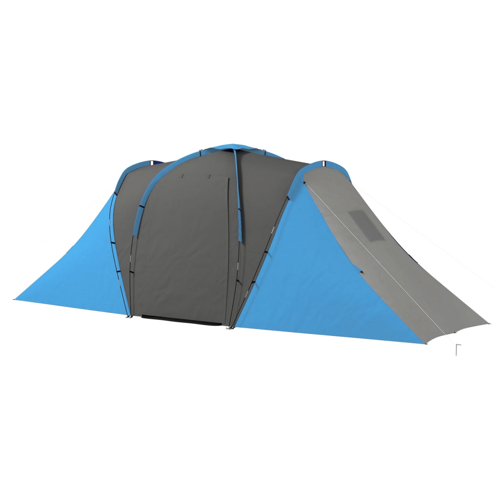 Tenda da campeggio 4-6 persone ¨C zephmum ¨C grigio scuro e blu 555x225x190 cm