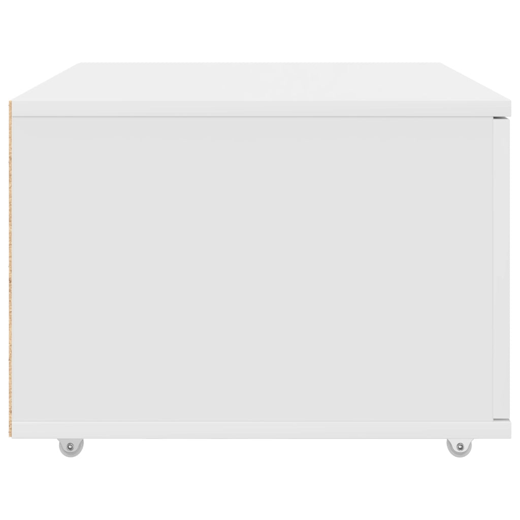 Armadio con cassetti su ruote Bianco 55x45x33.5 cm Legno ingegnerizzato