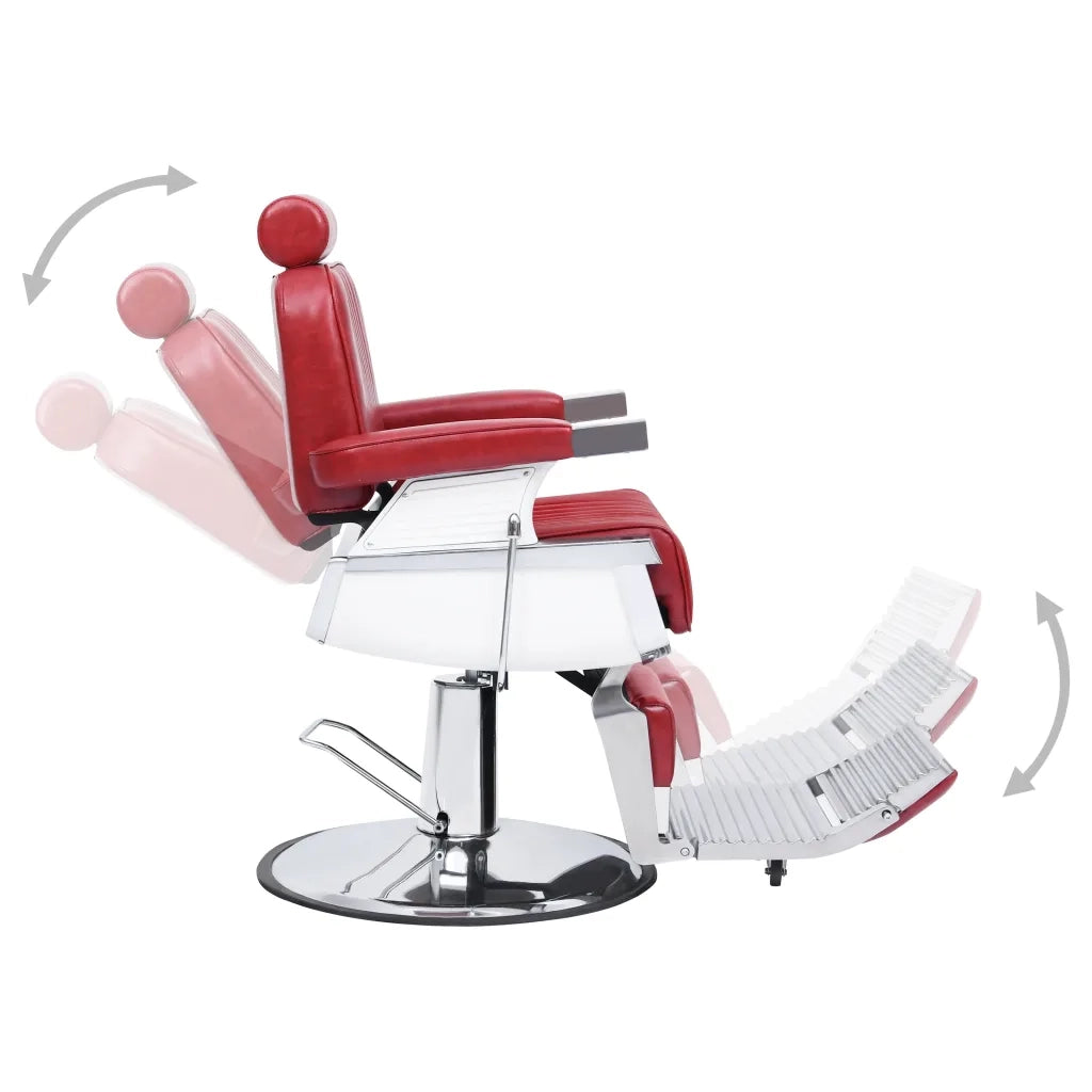 Poltrona da Barbiere Rossa 68x69x116 cm in Similpelle 110169