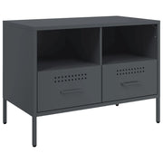 Mobile TV multimediale mensola TV credenza TV sala da pranzo soggiorno camera da letto antracite 68 x 39 x 50,5 cm acciaio antracite 02_0026401