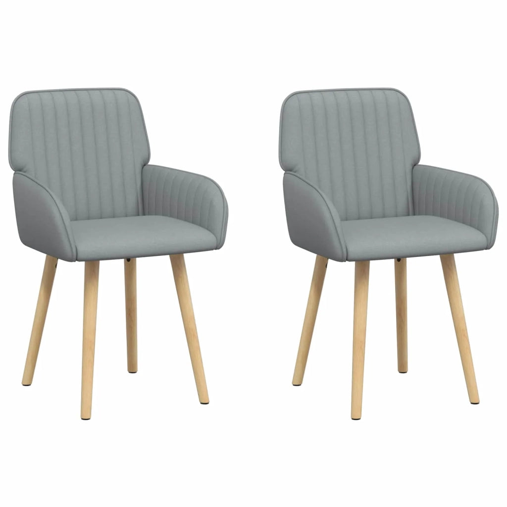 Sedie da pranzo 2 pcs Tessuto Grigio Chiaro 56,5 x 50 x 87,5 cm 42034285