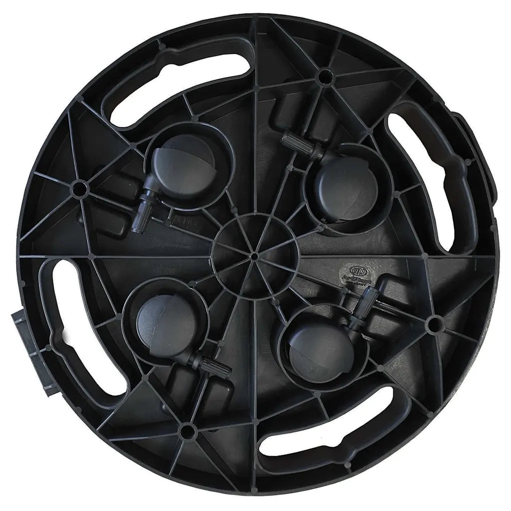 Carrelli per Piante con Ruote 5 pz Diametro 30 cm Neri 170 kg 3143917