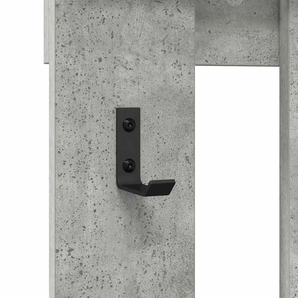 vidaXL Appendiabiti a muro Grigio Cemento 100 x 10 x 100 cm