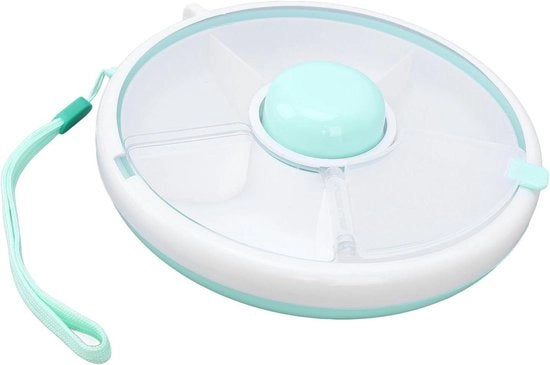 Snackrotatoria per bambini, contenitore riutilizzabile con coperchio, set di centrifuga per frutta da viaggio - grande capacità