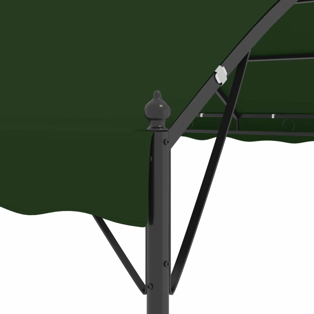 Gazebo 4 x 3 x 2,6 m Verde Poliestere e Acciaio 42030529