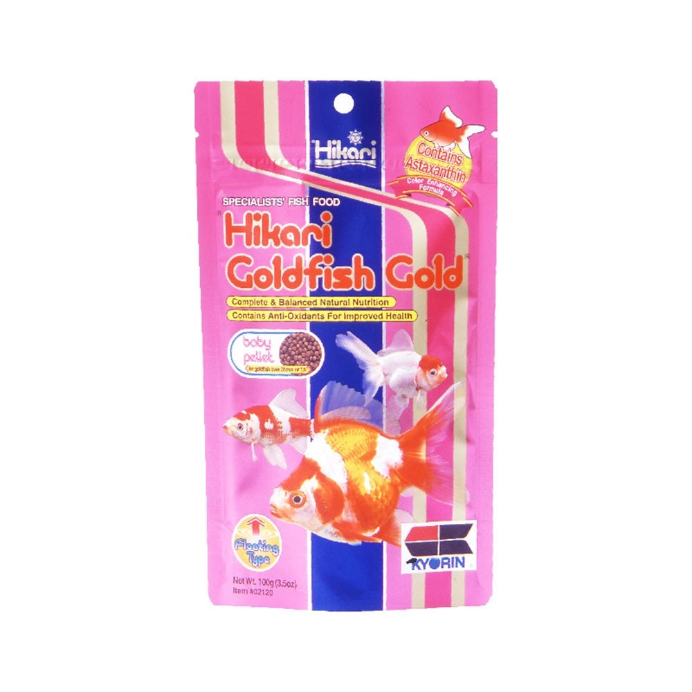 Hikari Goldfish Gold Baby Pellet - mangime premium per pesci rossi e piccole carpe Koi Formato: 100 gr
