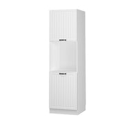 Mobile per forno da incasso Fame-Line Bianco rustico/Bianco 60 cm aperto Vicco