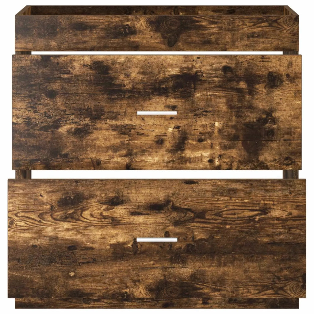 Mobiletto da Bagno Sotto Lavabo Rovere Fumo 78,5 x 37,5 x 81 cm 890716