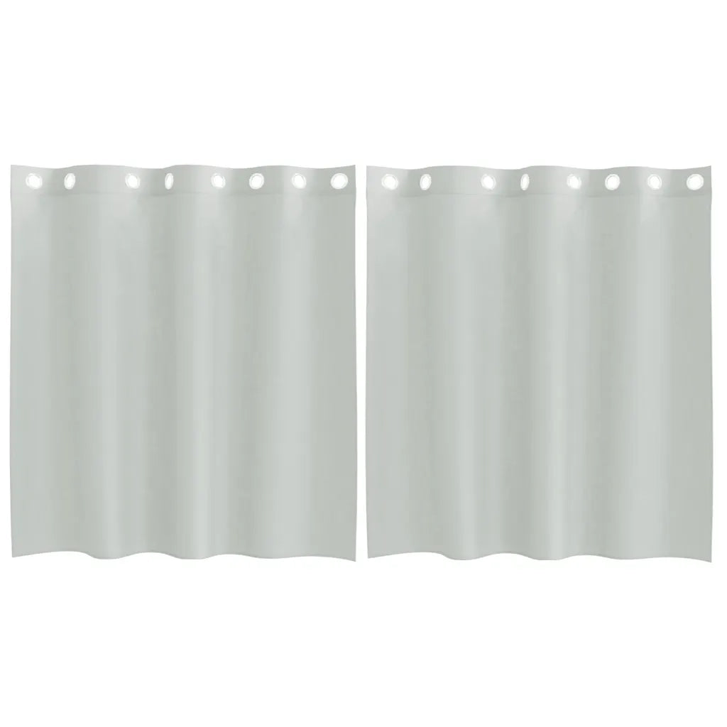 Tende in Voile con Occhielli 2 pz Grigio Chiaro 140x140 cm 4102107