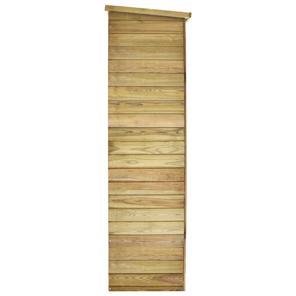 Casetta da giardino cabina ripostiglio casetta da esterno robusta casetta per attrezzi 163 x 50 x 171 cm pino marrone impregnato 02_0022405