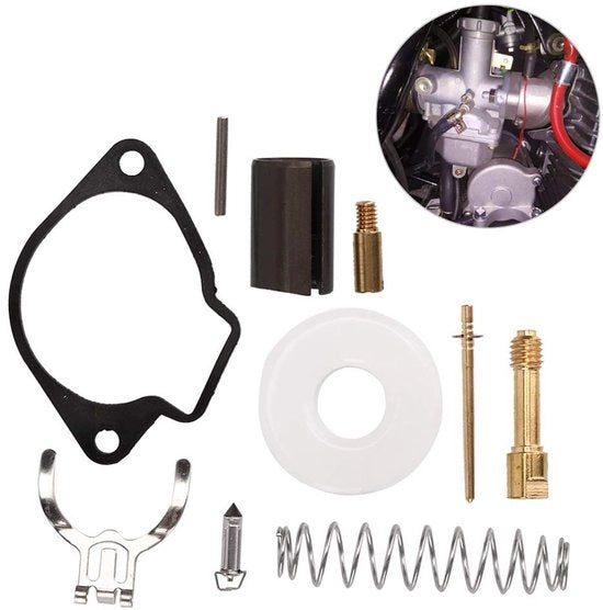 Set di riparazione carburatore di alta qualità in acciaio inossidabile - Completo - Installazione facile - Adatto per mini moto a 2 tempi - Duraturo - Affidabile