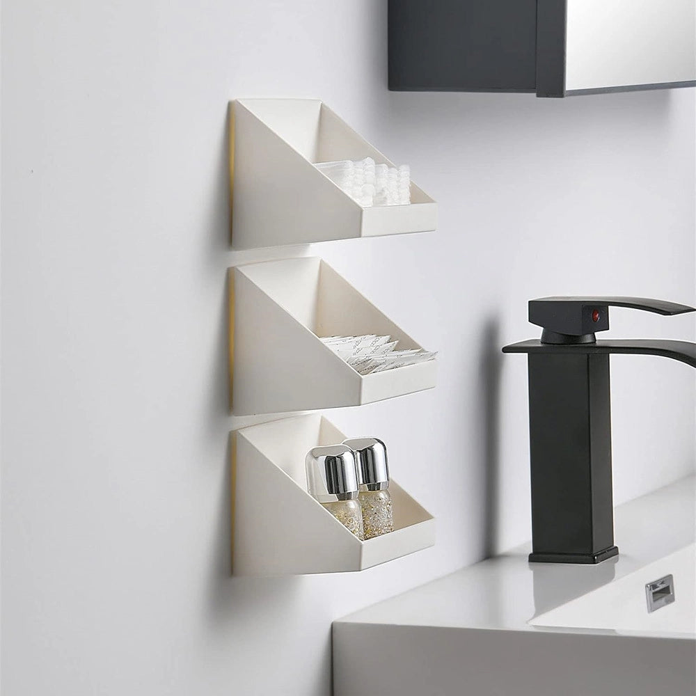 Trade Shop - Vassoio Multiuso Armadietto Organizzatore Accessori Bagno Trucco Bianco 117x77x83mm 10853 -