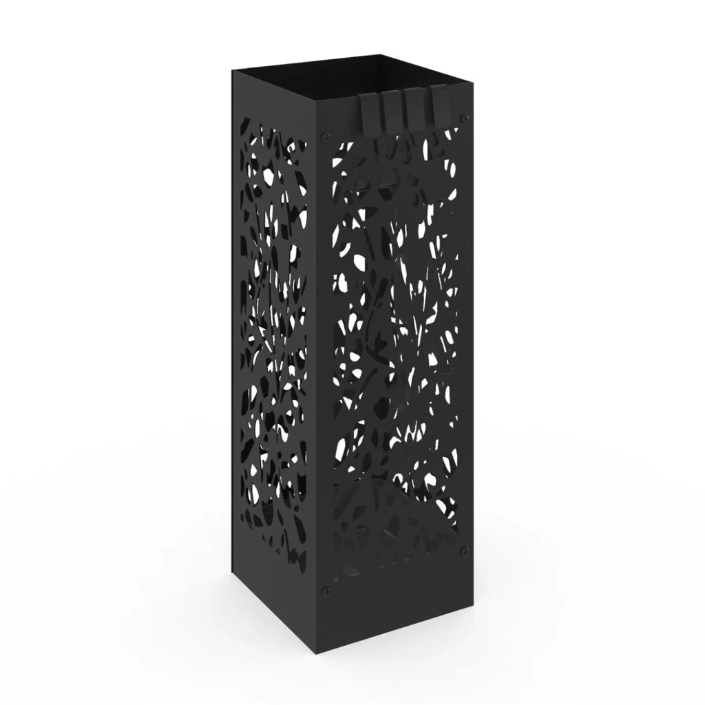 IDMarket - Paragüero FLOWER de acero gris antracita, 45 cm de altura