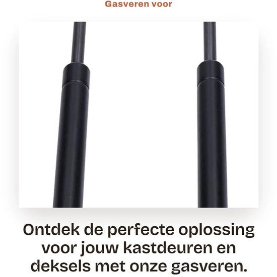 Gasveer 600-900N Zacht Open - Gasveren - Ondersteuning Deksel - Kasten/Luiken - Verenstaal Duurzaam - Glad e Naadloos - Gasveer a Cuscino di Supporto per Cassetti/Finestre