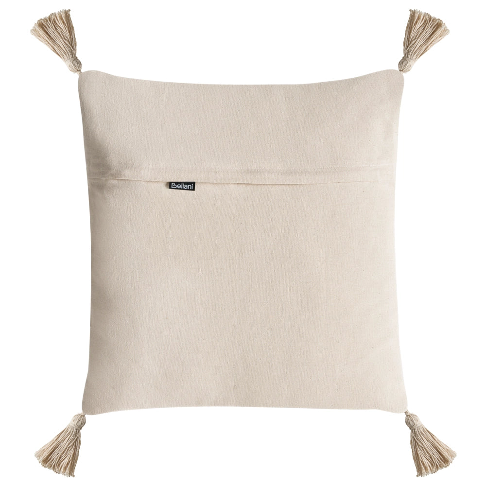 Set di 2 cuscini decorativi in tessuto di cotone beige e nero con motivo floreale, 45 x 45 cm