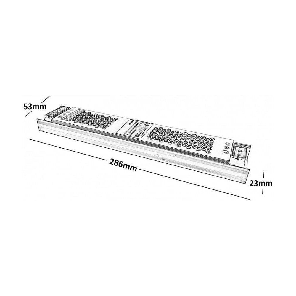Trade Shop - Alimentatore Trasformatore Stabilizzato Slim 25a 12v 110-230v 300watt S-12v-300w -