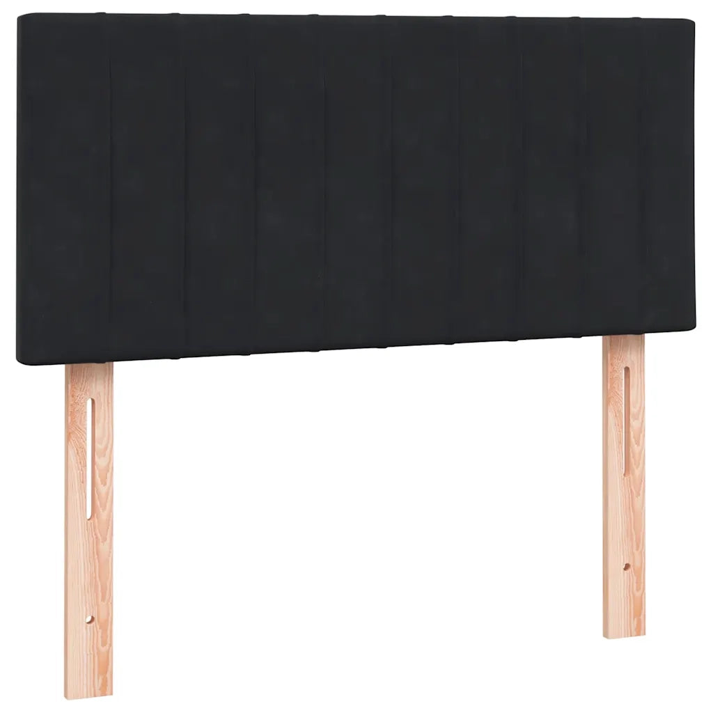 vidaXL Giroletto a Molle con Materasso Nero 80x220 cm Velluto