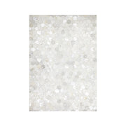 Tappeto Dazzle 200 Grigio Argento in Pelle 120x170 cm