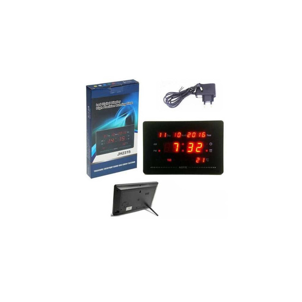 Trade Shop - Orologio Digitale Da Parete Muro A Led Datario Sveglia Temperatura Jh-2315l -