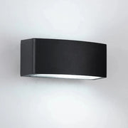 Applique da Esterno Biemissione IP65 E27 60W – Lampada da Parete Rettangolare in Alluminio Bianco, Nero o Grigio per Giardino, Terrazza, Facciate Colore: Nero