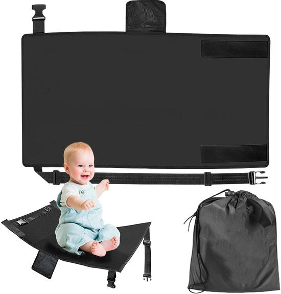 Sedile di sostegno per bambini in volo con estensione regolabile, 79 * 44cm, sedile di sostegno per bambini in volo con estensione per bambini, letto per bambini in volo (nero)