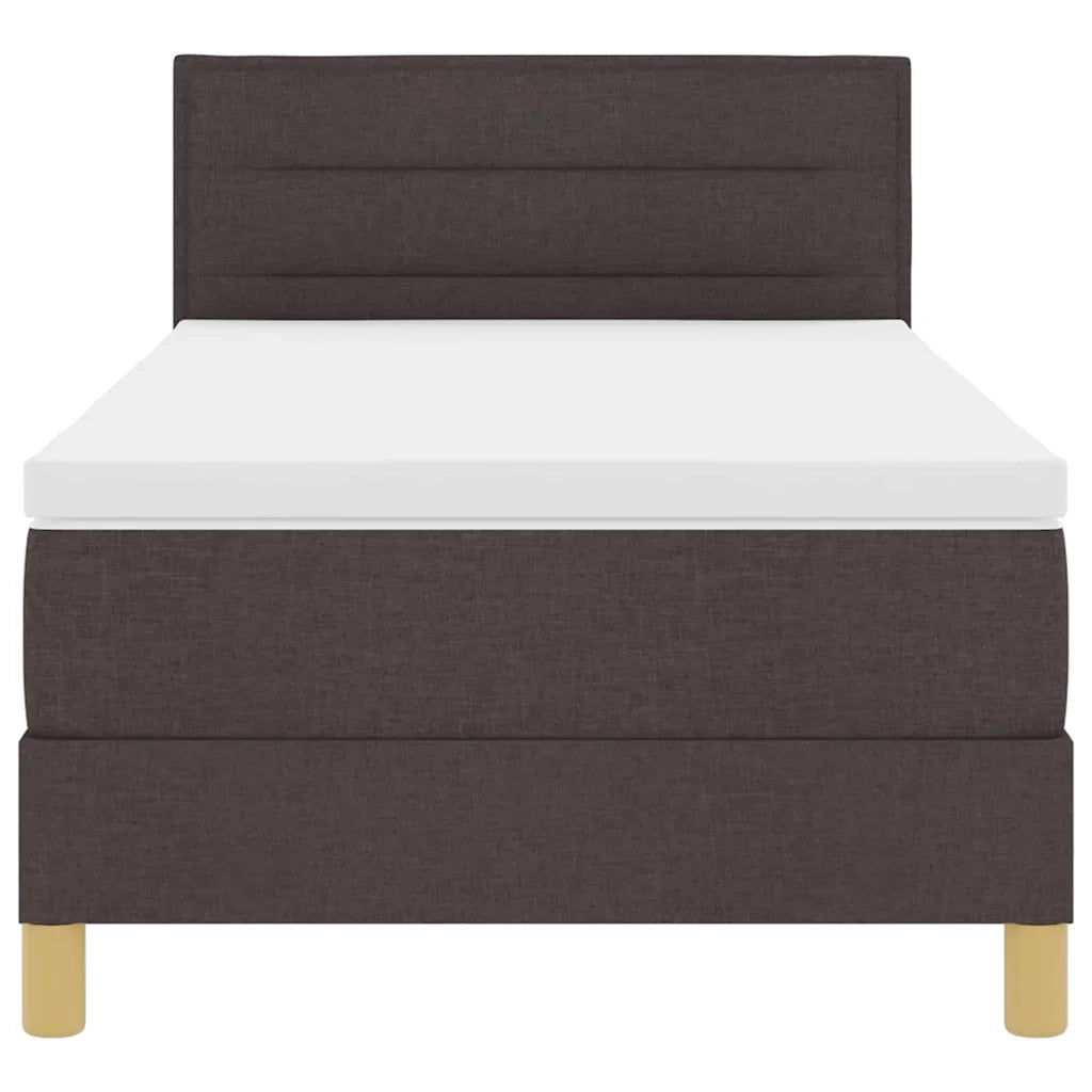 Letto a molle con cuscino Marrone Scuro 80 x 200 cm Tessuto 3338800