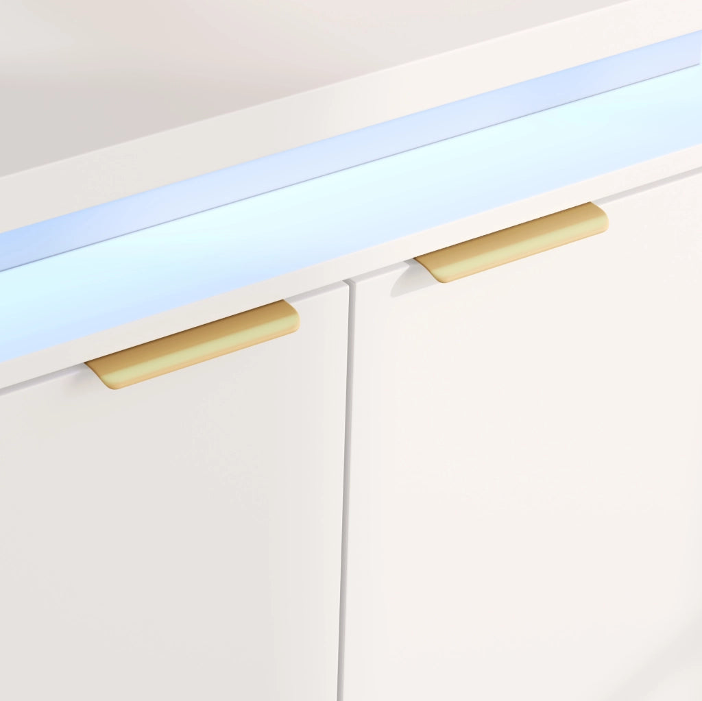 CREDENZA con LED RGB 160x39x83 cm MDF Bianca