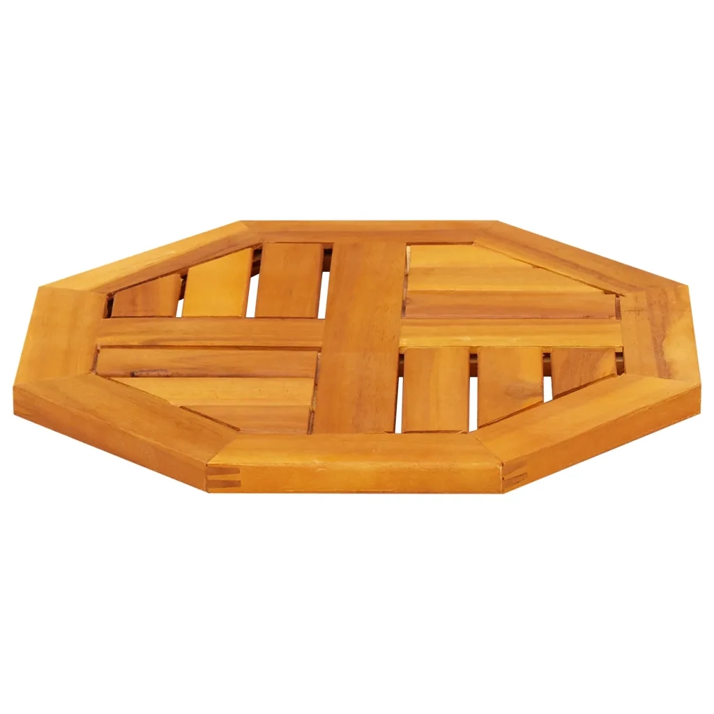 Piano per Tavolo 40x40x2 cm Ottagonale Legno Massello di Acacia 4004258