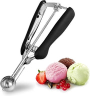 Stagno in acciaio inossidabile 2,5 cm, cucchiaio di ghiaccio extra piccolo Portioneer 5 ml con manico e manico ergonomico per ghiaccio, blocchi di ghiaccio, meloni.
