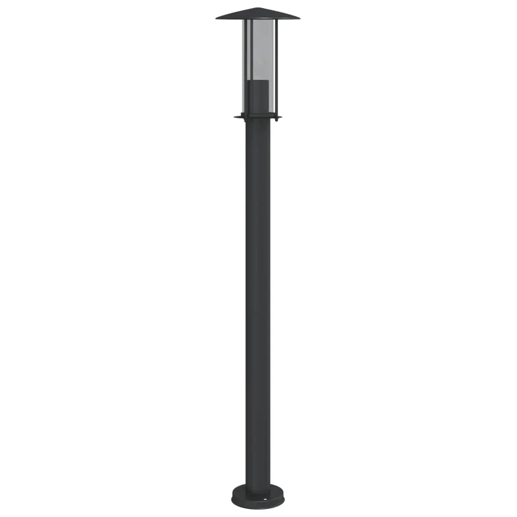Lampada da terra per esterni 100 cm acciaio inox nero 02_0042503