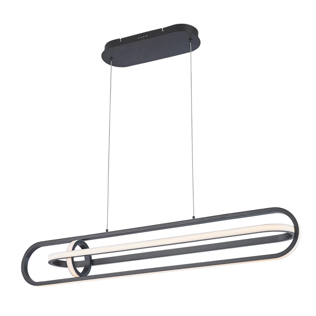 Lampada a sospensione Demark nera 107cm LED 58W Quintiesse